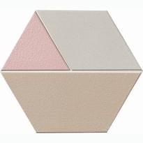 Плитка Bassanesi Linea Pink 14.7x16.9 см, поверхность микс, рельефная