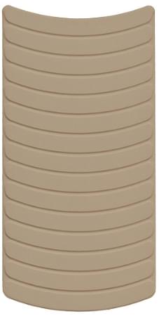 Плитка Bassanesi Wa Hazelnut Sp 9.5x18.5 см, поверхность матовая, рельефная
