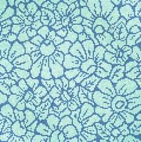 Плитка Bisazza Decori 10 Graphic Flowers Bleu 129.1x129.1 см, поверхность глянец