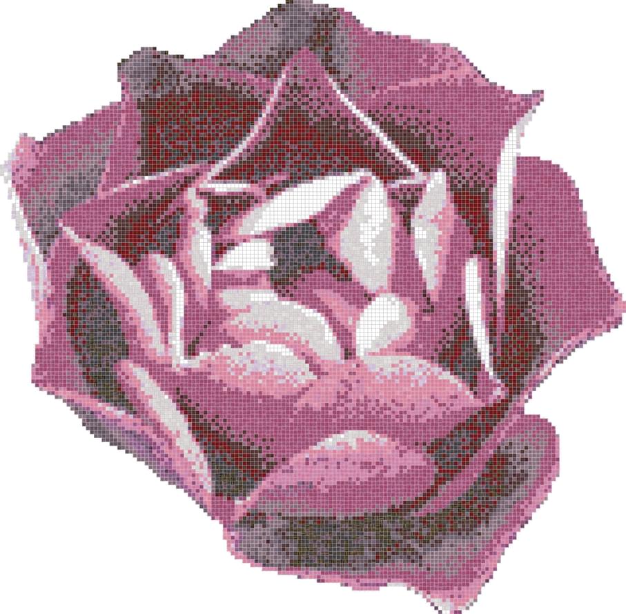 Bisazza Decori 20 Rosa Rosa 338x345