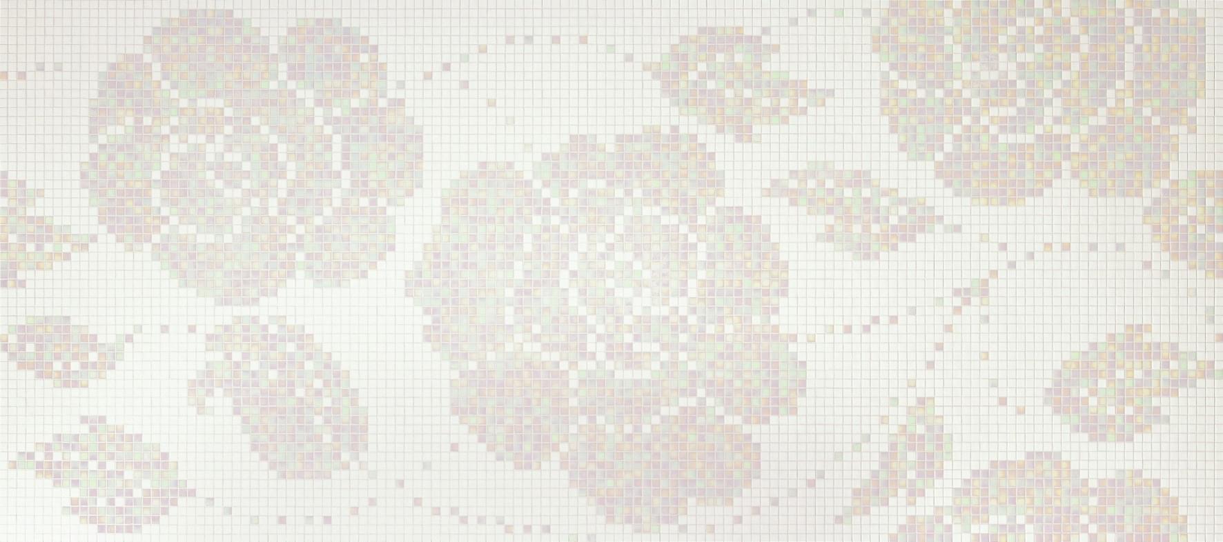 Bisazza Decori 20 Winter Flowers Bianco 129.1x290.5