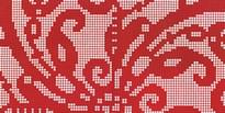 Плитка Bisazza Decori Opus Romano Embroidery Red 58.6x117.2 см, поверхность глянец