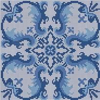 Плитка Bisazza Decori Opus Romano Olimpia Blue 117.2x117.2 см, поверхность глянец