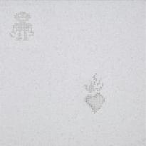 Плитка Bisazza The Crystal Collection Hearts And Robots White 0.97x0.97 см, поверхность глянец