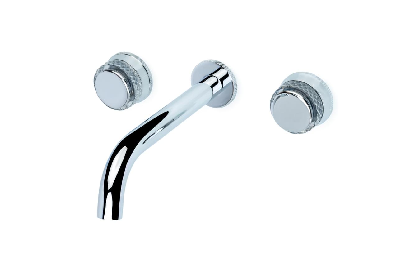 Плитка Boheme Aura Смеситель AURA для раковины настенный с внутренней частью хром  поверхность глянец