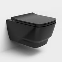 Плитка Boheme Bello Унитаз BELLO подвесной без сиденья черный матовый поверхность матовая