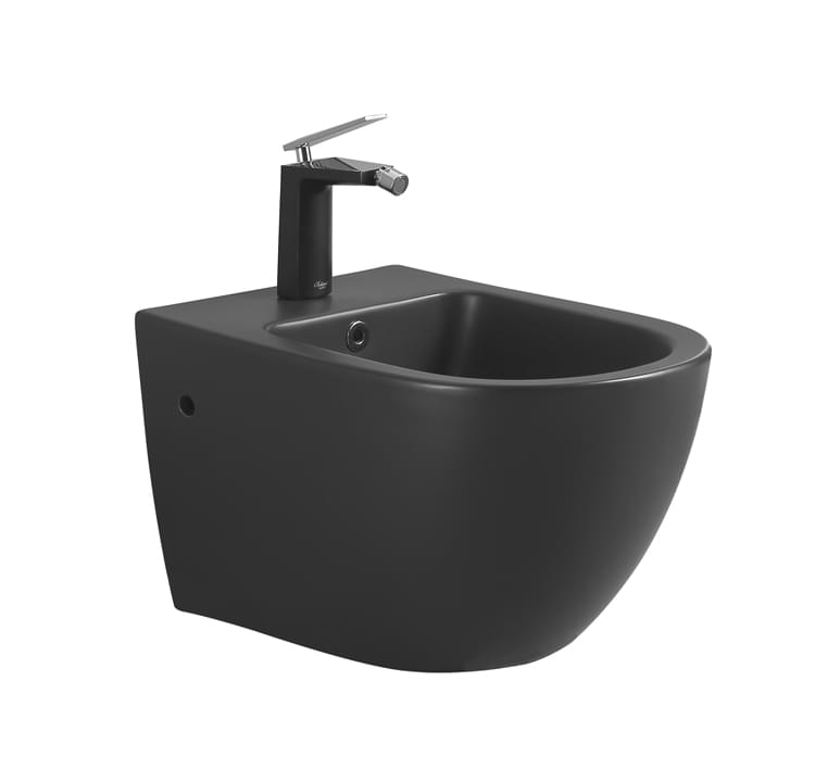 Плитка Boheme Bianca Биде BIANCA подвесное черный матовый  поверхность матовая