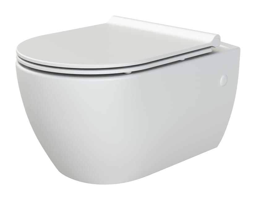 Плитка Boheme Bianca Унитаз BIANCA с функцией биде подвесной c сиденьем белый  поверхность глянец