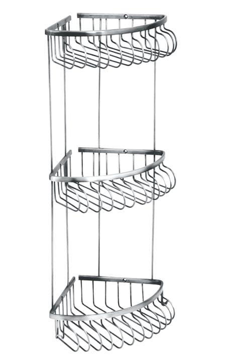 Плитка Boheme Brillante Полка BRILLANTE угловая тройная хром  поверхность глянец