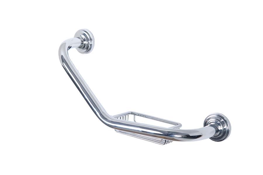 Плитка Boheme Brillante Поручень BRILLANTE с мыльницей хром  поверхность глянец