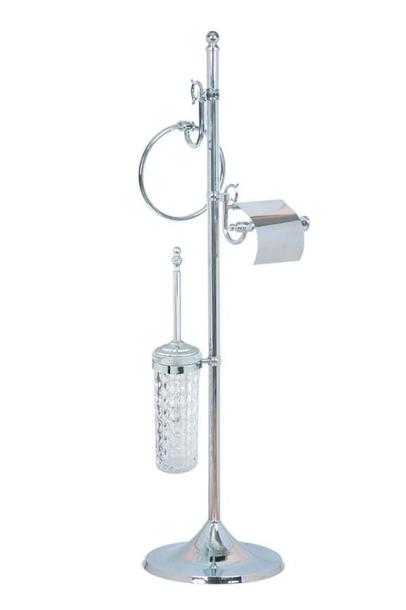 Плитка Boheme Brillante Стойка BRILLANTE напольная с полотенцедержателем хром  поверхность глянец