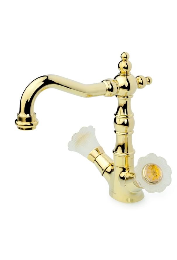 Плитка Boheme Camelia Смеситель CAMELIA для раковины высокий золото  поверхность глянец
