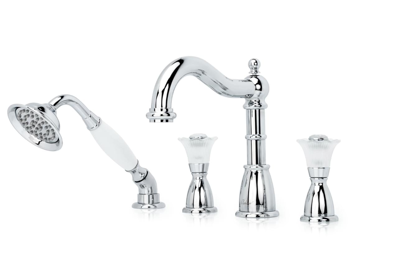 Плитка Boheme Camelia Смеситель CAMELIA на борт ванны хром  поверхность глянец