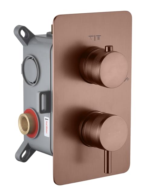 Плитка Boheme Cell Смеситель CELL для душа встроенный двухпозиционный лейкой бронза  поверхность брашированная