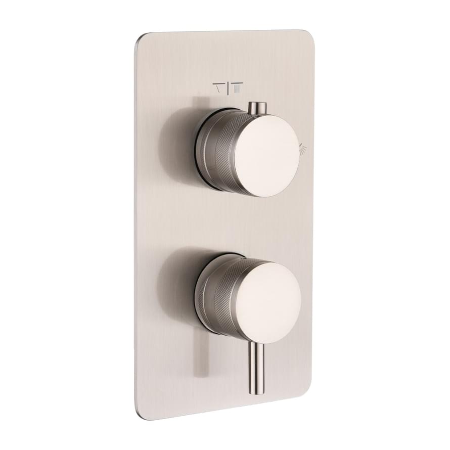 Плитка Boheme Cell Смеситель CELL для душа встроенный двухпозиционный никель  поверхность брашированная