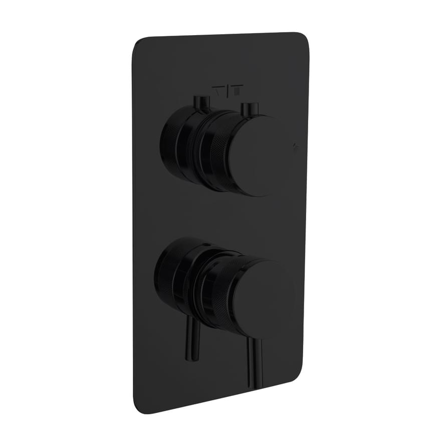 Плитка Boheme Cell Смеситель CELL для душа встроенный двухпозиционный черный матовый  поверхность матовая