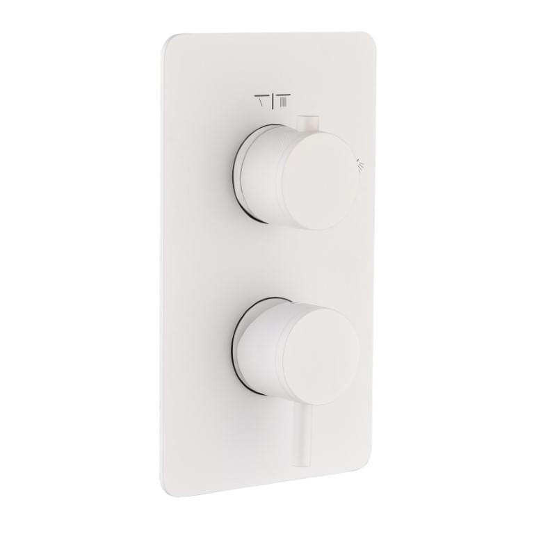 Плитка Boheme Cell Смеситель CELL для душа встроенный трехпозиционный белый матовый  поверхность матовая