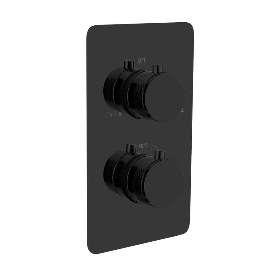 Плитка Boheme Cell Смеситель CELL термостат для душа встроенный двухпозиционный оружейная сталь  поверхность глянец