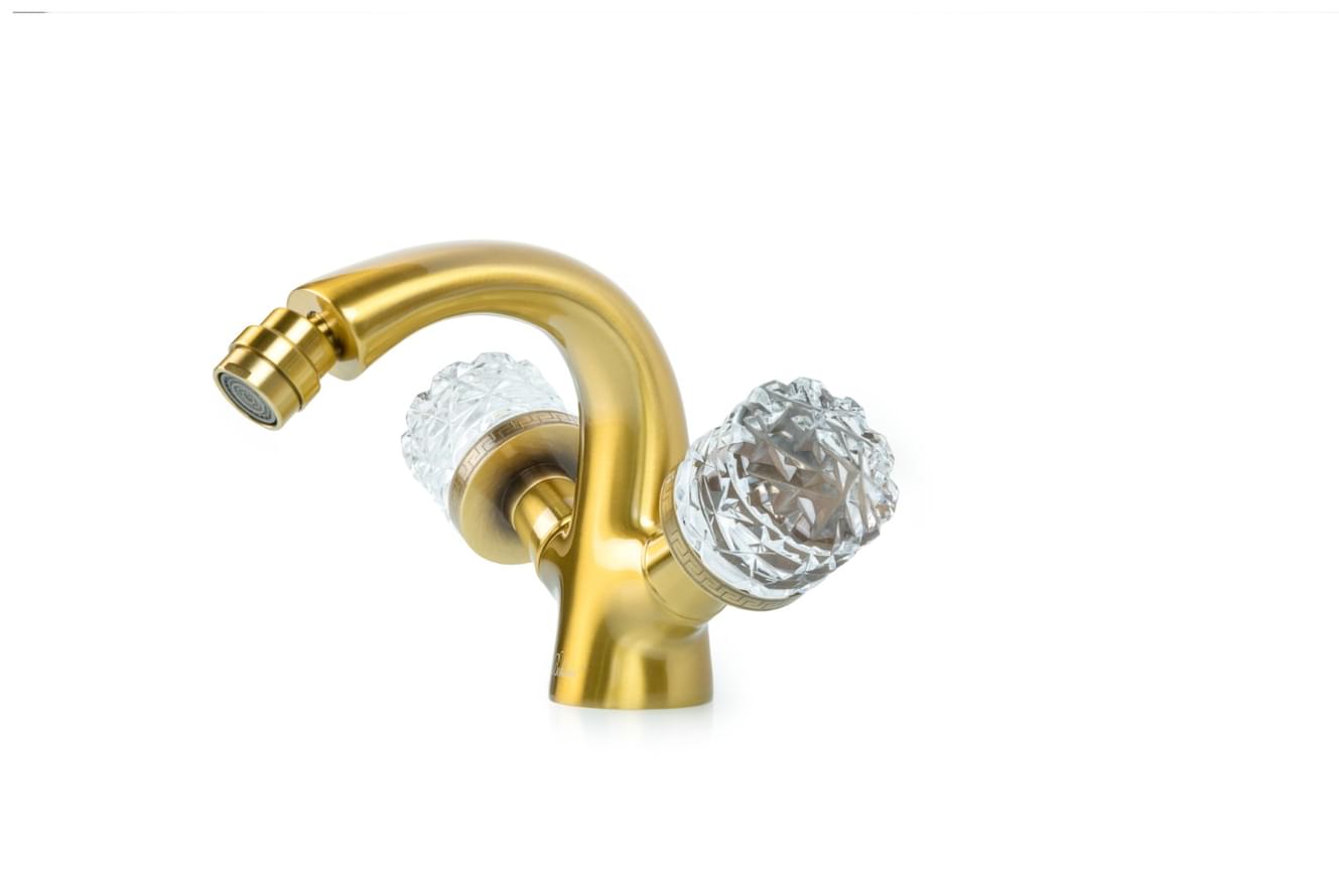 Плитка Boheme Crystal Смеситель CRISTAL для биде двухвентильный бронза  поверхность глянец
