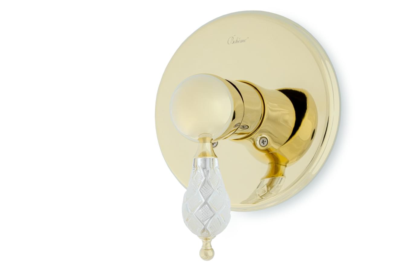 Плитка Boheme Crystal Смеситель CRISTAL для душа встроенный золото  поверхность глянец