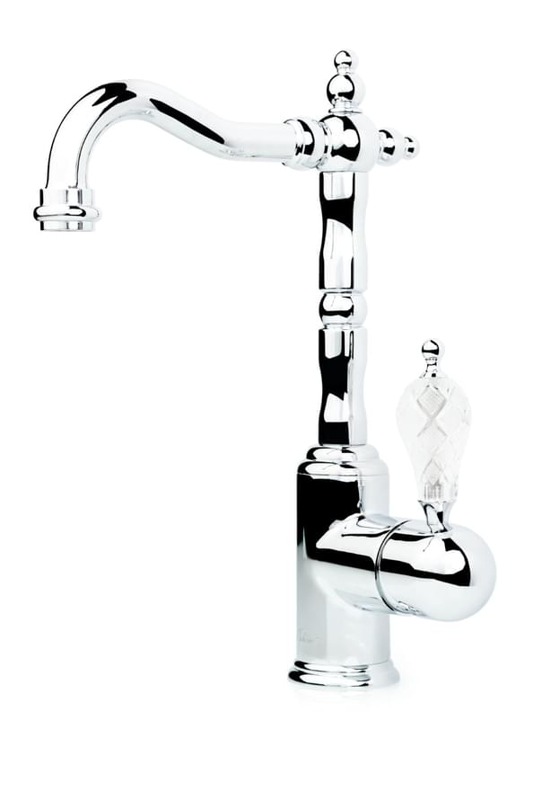 Плитка Boheme Crystal Смеситель CRISTAL для раковины высокий хром  поверхность глянец