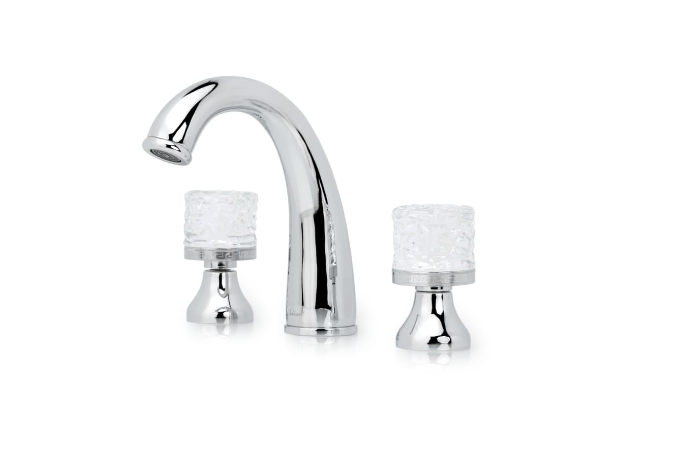 Плитка Boheme Crystal Смеситель CRISTAL для раковины на 3 отверстия хром  поверхность глянец