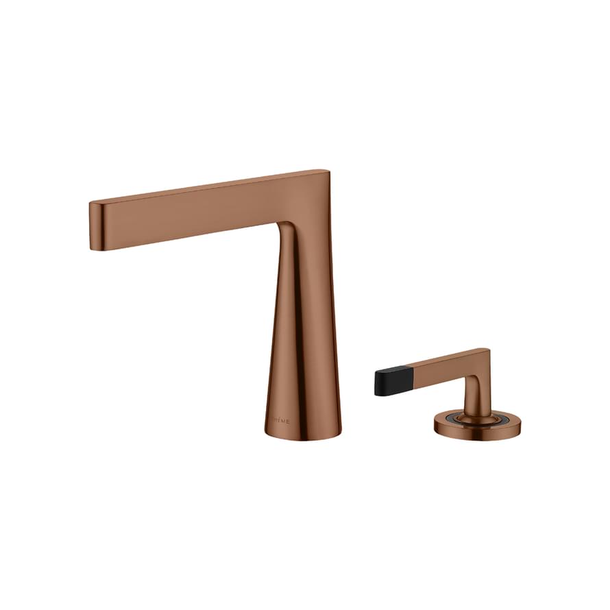 Плитка Boheme Duo Смеситель DUO для раковины на 2 отверстия бронза  поверхность брашированная