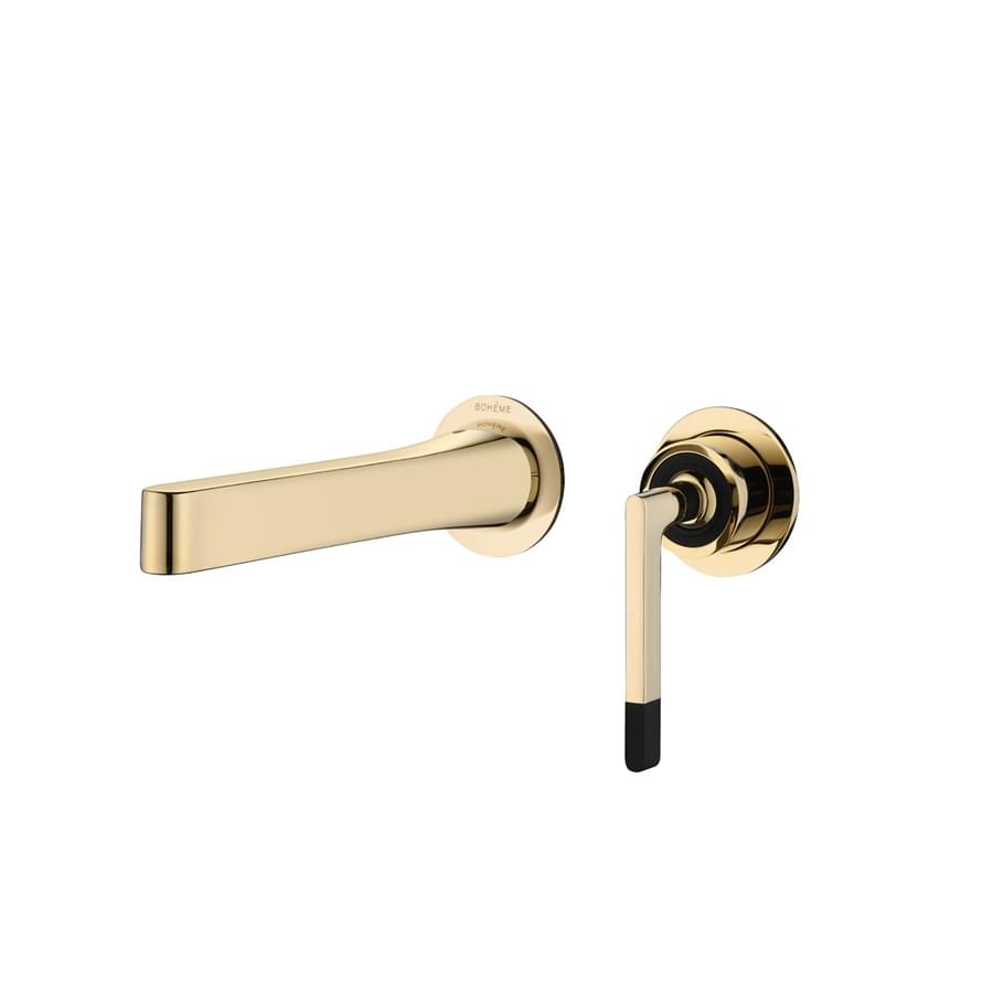 Плитка Boheme Duo Смеситель DUO для раковины настенный золото  поверхность глянец