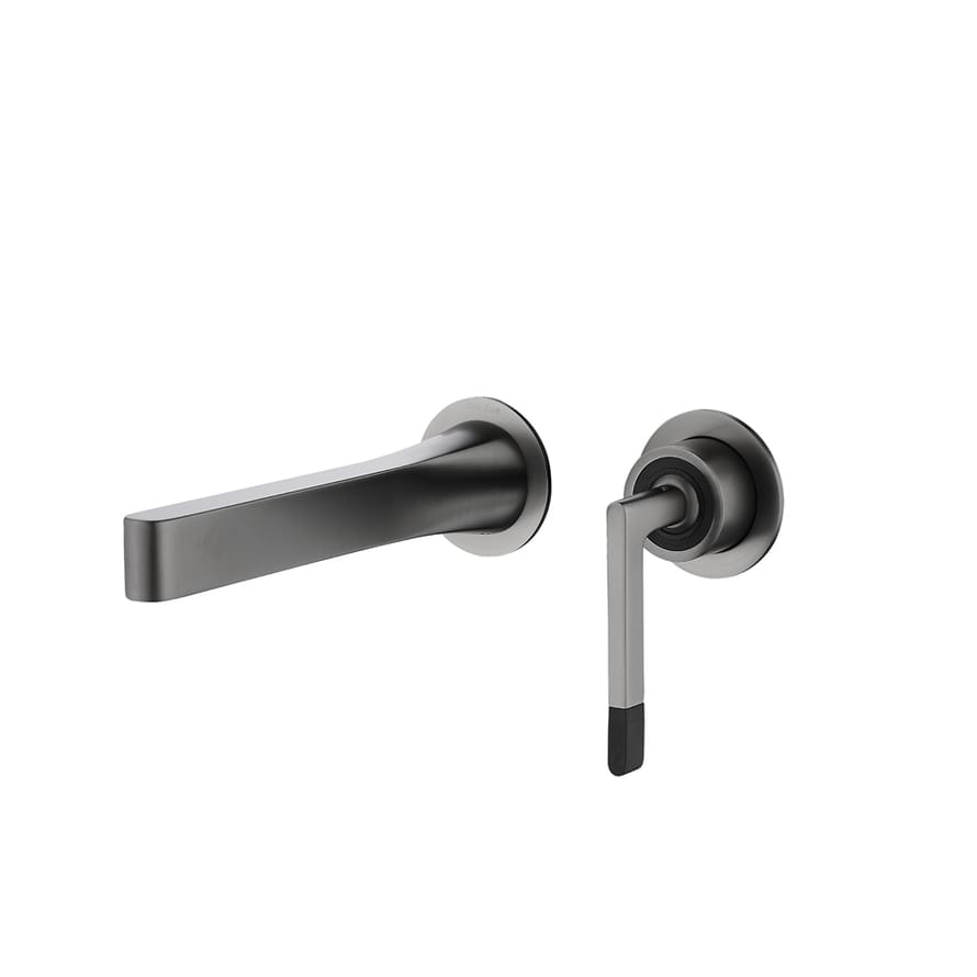 Плитка Boheme Duo Смеситель DUO для раковины настенный оружейная сталь  поверхность брашированная