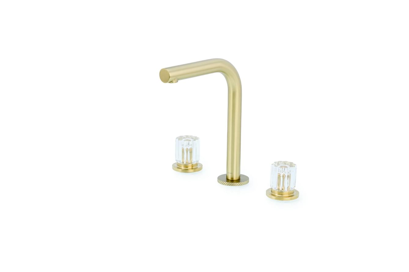 Плитка Boheme Elegante Смеситель ELEGANTE для раковины на 3 отверстия золото брашированное  поверхность брашированная