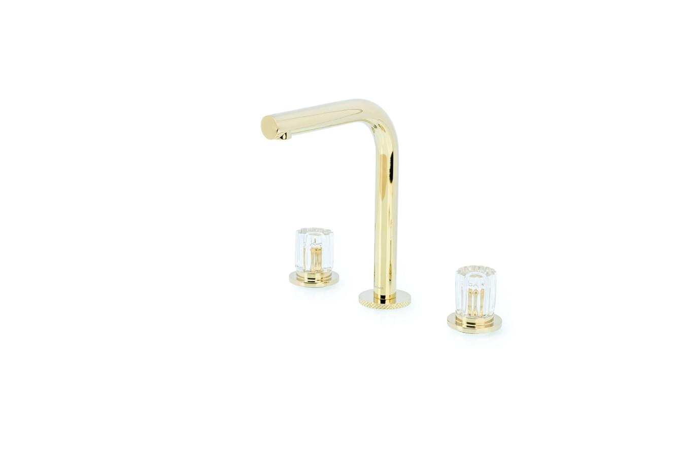 Плитка Boheme Elegante Смеситель ELEGANTE для раковины на 3 отверстия золото  поверхность глянец