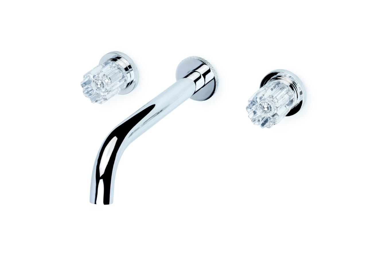 Плитка Boheme Elegante Смеситель ELEGANTE для раковины настенный с внутренней частью хром  поверхность глянец