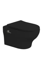 Плитка Boheme Fiore Унитаз FIORE с функцией биде подвесной c сиденьем черный матовый поверхность матовая