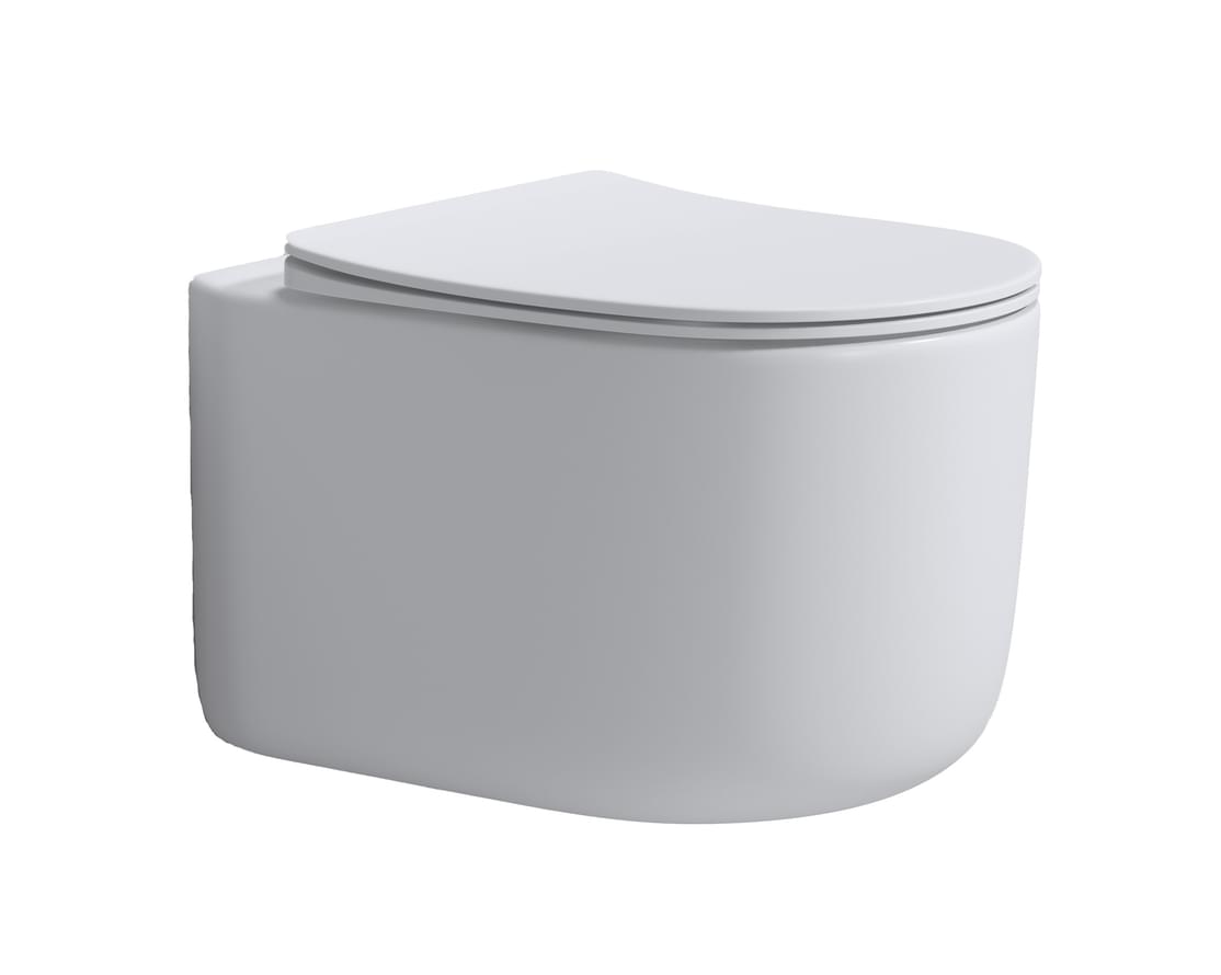 Плитка Boheme Flow Унитаз FLOW подвесной c сиденьем белый матовый  поверхность матовая