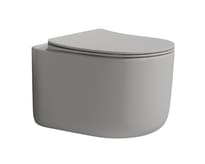 Плитка Boheme Flow Унитаз FLOW подвесной c сиденьем серый поверхность матовая