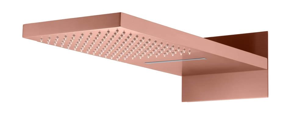 Плитка Boheme Fusion Верхний душ FUSION с каскадом медь  поверхность брашированная