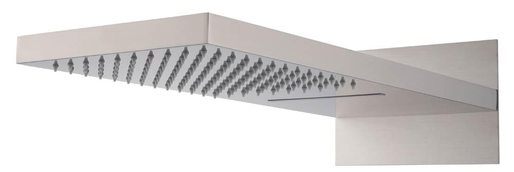 Плитка Boheme Fusion Верхний душ FUSION с каскадом никель  поверхность брашированная