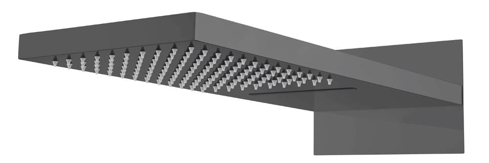 Плитка Boheme Fusion Верхний душ FUSION с каскадом оружейная сталь  поверхность глянец