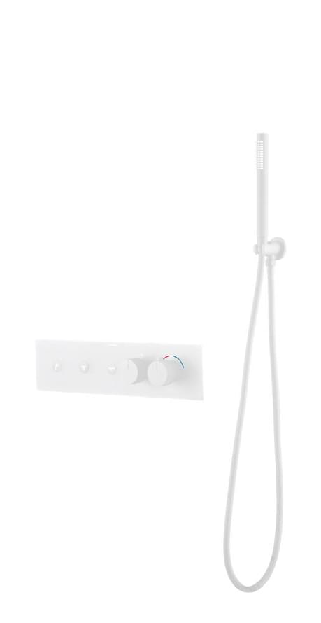 Плитка Boheme Fusion Смеситель FUSION термостат для душа встроенный с лейкой белый матовый  поверхность матовая