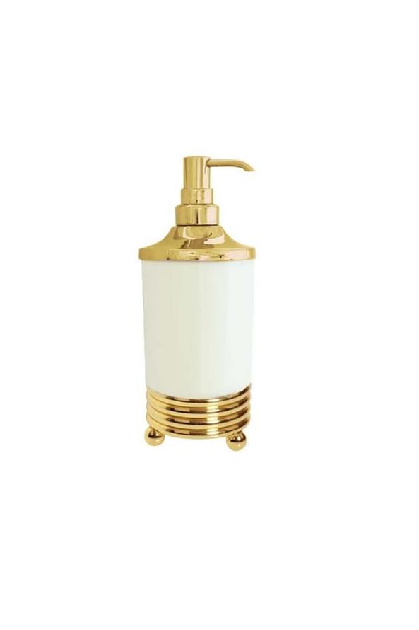 Плитка Boheme Hermitage Дозатор HERMITAGE для жидкого мыла настольный золото  поверхность глянец