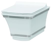 Плитка Boheme Hermitage Унитаз HERMITAGE подвесной без сиденья белый/хром поверхность глянец