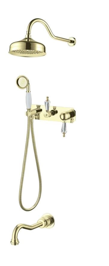 Плитка Boheme Imperiale Душевая система IMPERIALE RIPRESA встроенная золото  поверхность глянец