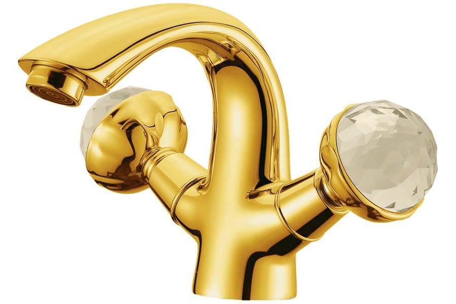 Плитка Boheme Imperiale Смеситель IMPERIALE PRESENTE для раковины золото  поверхность глянец