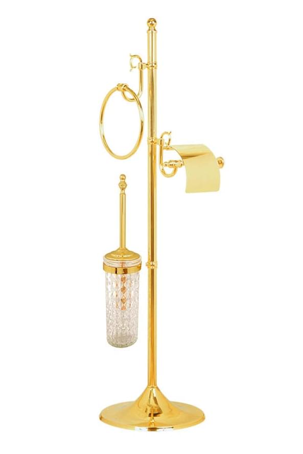 Плитка Boheme Imperiale Стойка IMPERIALE напольная с полотенцесушителем золото/прозрачный  поверхность глянец