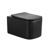 Плитка Boheme Mane Унитаз MANE подвесной c сиденьем черный матовый поверхность матовая