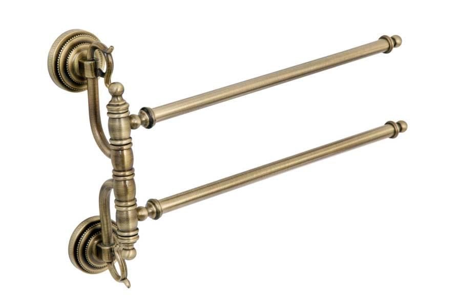 Плитка Boheme Medici Держатель MEDICI для полотенец двойной бронза  поверхность глянец