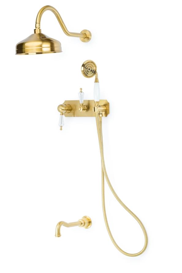 Плитка Boheme Medici Душевая система MEDICI встроенная с ручками SW бронза  поверхность глянец