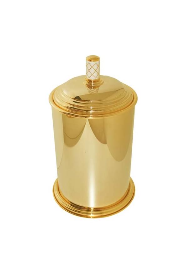 Плитка Boheme Murano Ведро MURANO для мусора золото/белый  поверхность глянец