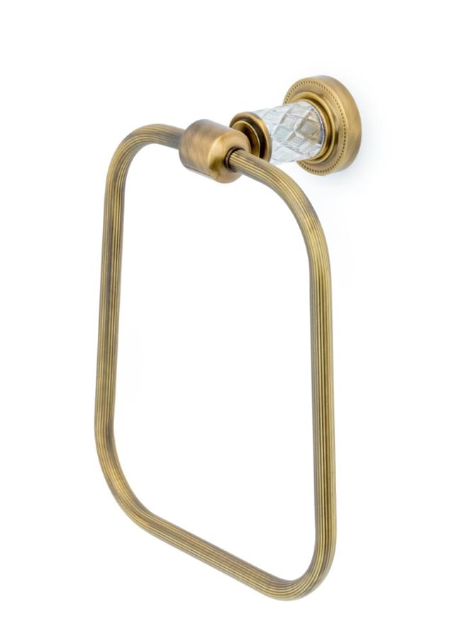 Плитка Boheme Murano Держатель MURANO CRISTAL для полотенца кольцо бронза  поверхность глянец