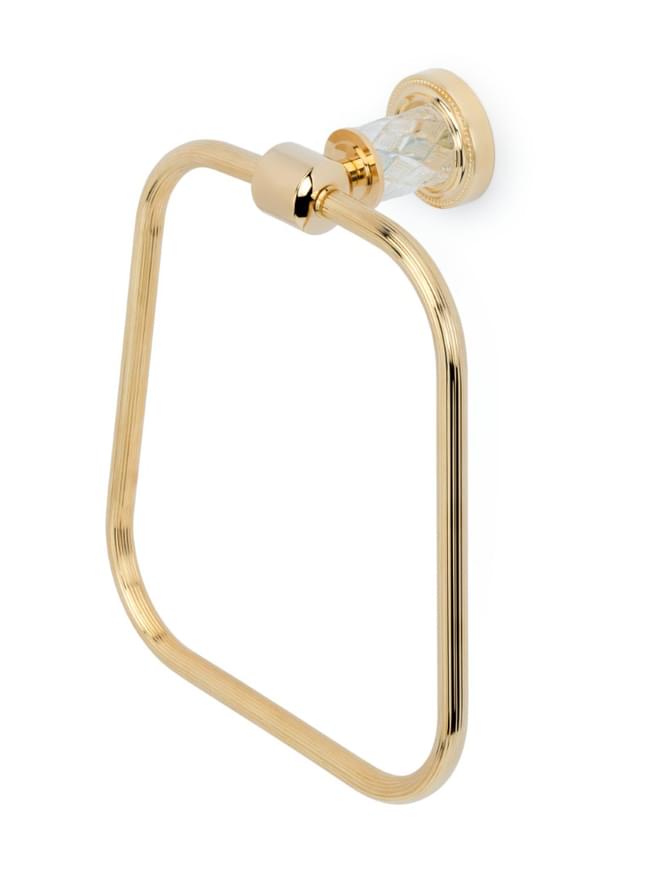 Плитка Boheme Murano Держатель MURANO CRISTAL для полотенца кольцо золото  поверхность глянец